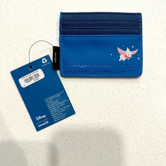 Disney Blue Wallet with Pink Castle Embroidery! Special Edition! - Picture 2 of 5